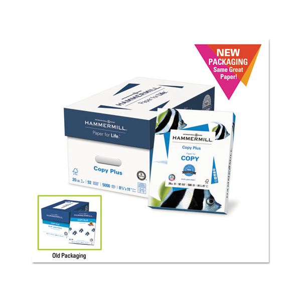 Hammermill Copy Plus Copy Paper, 92 Brightness, 20 lb, 8 1/2 x 11